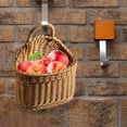 thumbnail image 6 of Wall Hanging Storage Basket Sturdy Woven Large Capacity with Handle Storage Container for Kitchen Farmhouse Wall Decor Potato Ginger Storing , Light Brown, 6 of 8