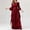 Wine, variant on WJHWSX Casual Dresses for Women,Fall Dresses for Women 2025,Womens Dresses,Long Sleeve,Crew Neck,Soft,Solid,2XL(US:12)
