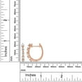 thumbnail image 5 of SAVEARTH DIAMONDS 1 Carat Round Cut Lab Created Moissanite Diamond Five Stone Hoop Earrings In 10K Solid Rose Gold Jewelry For Women (G-H Color, VVS1 Clarity, 1 Cttw), 5 of 7