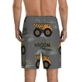 thumbnail image 3 of Naloa Construction Machines Men's Short Pajama Pants, Lounge Comfort Shorts with Elasticized Waistband and Side Pockets - X-Large, 3 of 9