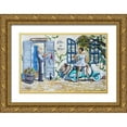 thumbnail image 1 of West, Ronald 24x17 Gold Ornate Wood Framed with Double Matting Museum Art Print Titled - Runaway Bride, 1 of 4