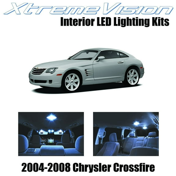 XtremeVision LED for Chrysler Crossfire 2004-2008 6 Pieces Cool White Premium Interior LED Kit Package Installation Tool