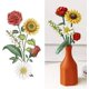 thumbnail image 2 of (Sin jarrón) Bloque de construcción de ramo de flores, rojo, 547 piezas de bloques de construcción de ramo de flores artificiales, compatible con ramo de flores experto 10280, para decoración, 2 of 5