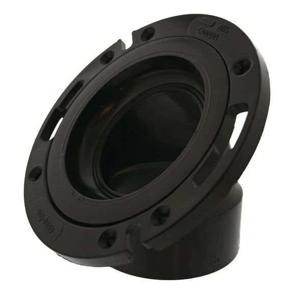 3" x 4" 45 ABS Closet Flange with Plastic Ring ,PartNo C55143 JonesStephens