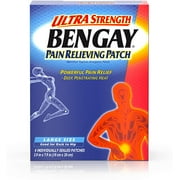 BENGAY Ultra Strength Pain Relieving Patches Large Size 4 Each (Pack of 6)