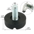 thumbnail image 2 of Patas niveladoras ajustables de tornillo con cabeza ranurada para muebles, tono negro y plateado, M6x13mm, 10 piezas, 2 of 7
