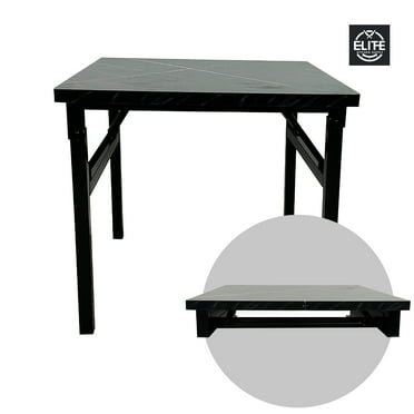 Square Foldable Table Marble Pattern, Dining Table, Portable Foldable Dining Table, Dinner Table for Indoor and Outdoor 31.5''Wx31.5''Dx29''H