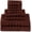 Chocolate, variant on Ruvanti Premium White Bath Towel Set, 8 Pack 100% Cotton, Which  Include 2 Bath 27x54, 2 Hand 16x28, 4 Face 13x13. Extra Soft, Quick Dry, Lightweight, Luxury Towels for Bathroom & Hotel.