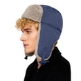 thumbnail image 2 of Breezora Winter Ear Flap Hat For Extreme Weather Windproof Cold Proof Ski Mask With Fleece Lining For Men And Women L Size Blue, 2 of 8