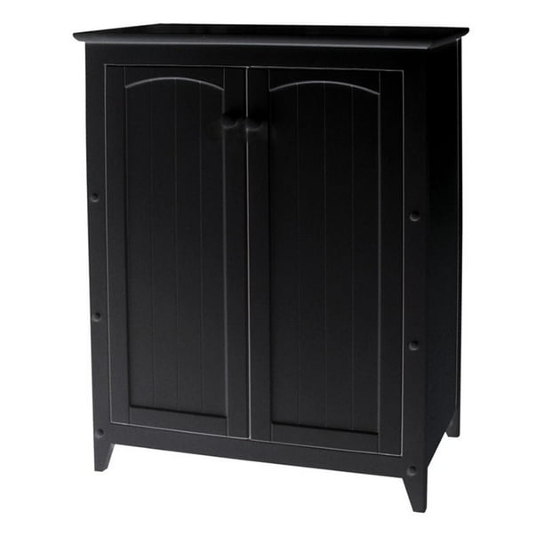 Catskill Craftsmen 2 Door Wood Storage Cabinet In Black Com Catskill Craftsmen 2 Door Wood Storage, Wood Storage Cabinets For Kitchen