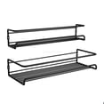 thumbnail image 1 of Abbracc 2 Pcs Étagères à Épices Suspendues à un Seul Niveau Support Mural de Cuisine Noir pour Armoire, 1 of 9