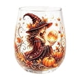 thumbnail image 2 of Witch Stemless Wine Glass Set, 6 Piece Gothic Crystal Ball Glass Cups for Halloween, Witch Themed Stemless Tumbler for Witchy Decor and Party Drinking, Vintage Style, 2 of 7