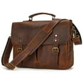 thumbnail image 2 of Retro Men's Briefcase Crazy Horse Leather,Small, 2 of 2