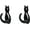 B, variant on Nkmbld Adhesive Towel Hooks for Bathrooms, Cute Cats Tail Adhesive Hooks Wall Hanger No Drilling Strong Stick Key for Kitchen Bathroom Door and Closet Storage, Black
