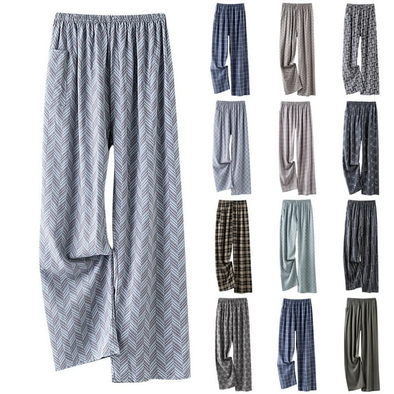 Bovxnpu Mens Pajama Pants Sleep LoungewearBottoms, Mens Pajama Pants Lightweight Soft Loungewear Pant with Pockets Sleep Pjs Bottoms for Men
