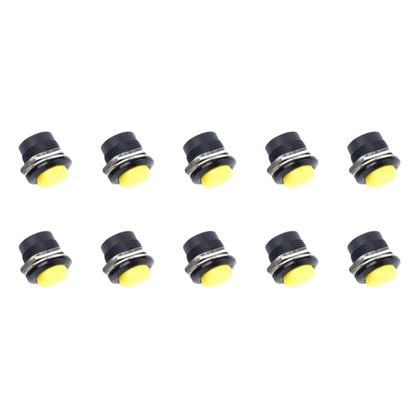 Sidaley Botón pulsador de 100 piezas, instalación práctica, mano de obra fina, ahorro de espacio, pieza reemplazada, interruptor de Videojuegos y accesorios Amarillo