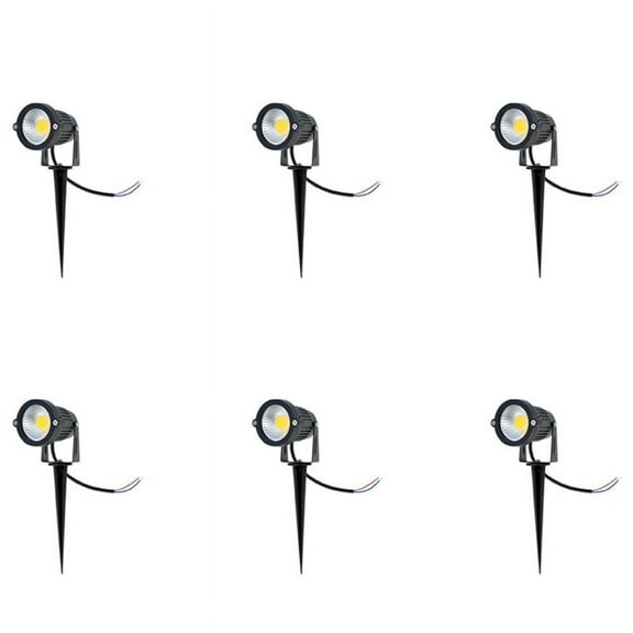 6X IP65 Outdoor Landscape LED Lawn Light Garden Spotlight 5W 12V AC DC,6 x 5W LED Lawn Light,Warm white