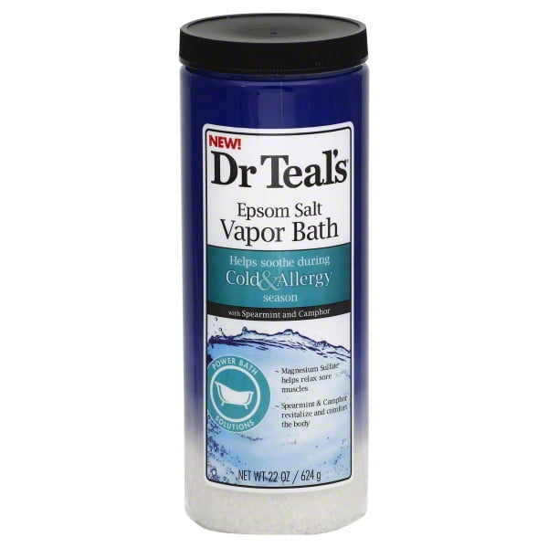 Dr Teal's Cold & Allergy Season Epsom Salt Vapor Bath, 22 oz Walmart