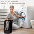 thumbnail image 3 of Dual Laundry Hamper with Shelf – Pull-Out Laundry Basket Organizer & Removable Bag, 3 of 7
