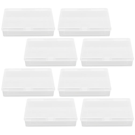 QIFULL Plastic Card Box Game Card Storage Box Transparent 8pcs