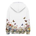 thumbnail image 5 of Xudanell Womens Zip up Hoodies Butterfly Print Womens Sweatshirt Clothes Winter Jackets with Zipper Everyday, 5 of 5