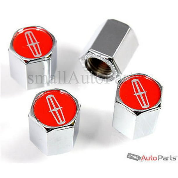 Logo Caps Lincoln Red Logo Chrome Abs Tire Valve Stem Caps Walmart