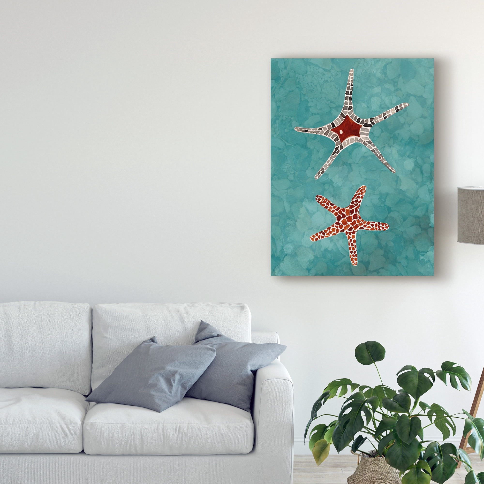 Trademark Fine Art 'Twin Starfish I' Canvas Art by Alicia Ludwig