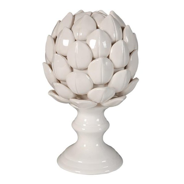 R16 HOME 68123 Ceramic Artichoke, White - Small