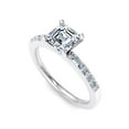 thumbnail image 2 of Ammo Jewel 2.2 Ct Asscher Cut Diamond Engagement Ring - 14K White Gold Plated Ring - Lab Created Simulated Diamond Rings - Perfect for Weddings and Anniversaries - A Timeless Gift for Her, 2 of 3