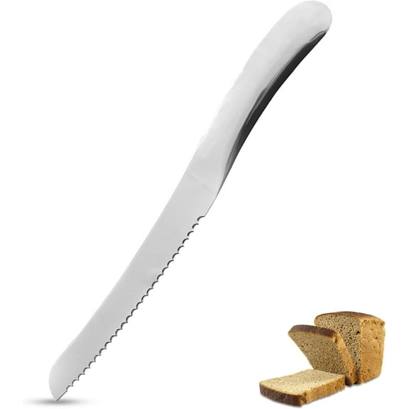 Stainless Steel Bread Knife – Best Bread Knife for Homemade Bread, Sourdough, Baquette Bread| Precision Bread Cutter & Serrated Kitchen Knife Blade