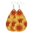 thumbnail image 2 of Fiudx Joyas Pendientes Bohemios De Cuero Con forma De Lágrima De Hoja Para Mujer, Joyería Colgante Con Gancho Para La oreja, 2 of 2