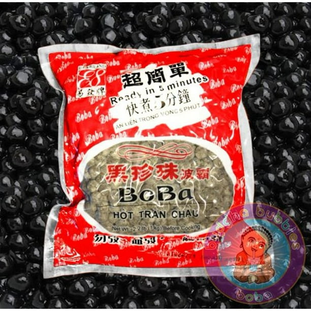 1 Kilo Black BOBA Tapioca Pearls Bubble Tea Ready in 5 Minutes