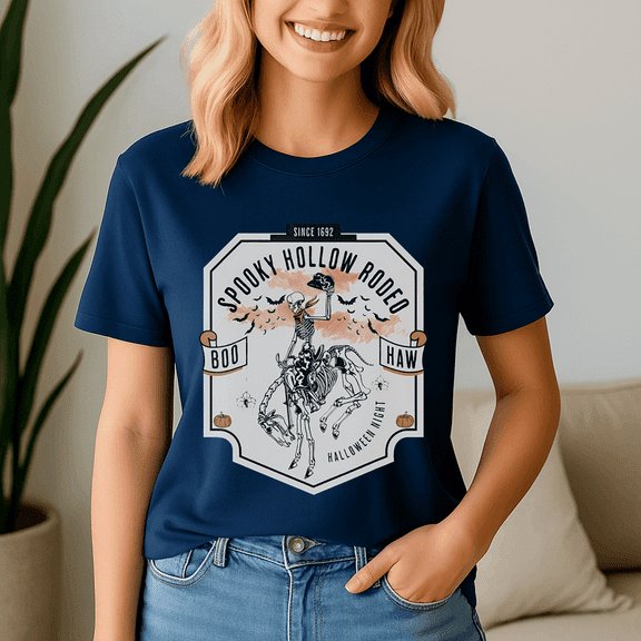 Spooky Hollow Rodeo Shirt, Bachelorette Party Rodeo TShirt, Skeleton Cowboy, Western Rodeo Halloween, Halloween Shirt, Happy Halloween