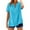 Linen Tops-A0319Sky Blue, variant on LEKWK Linen Tops for Women Henley Button Split V Neck Casual Tops Short Sleeve Tops Loose Fit Solid Summer Beach Outfits