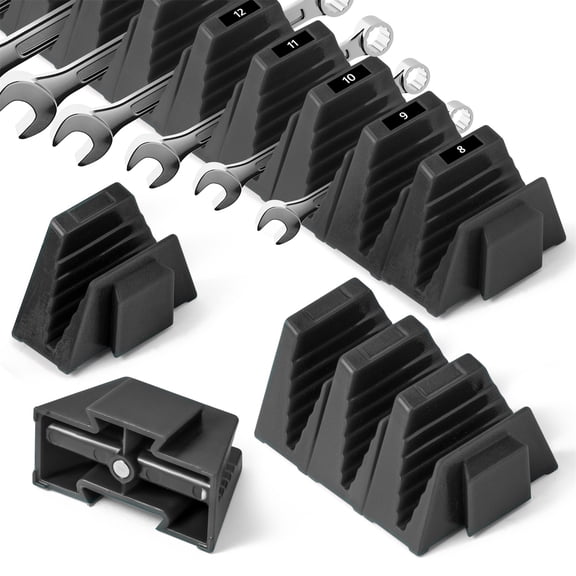 2ooya Wrench Storage Set-Black Magnetic Wrench Organiser Tool Storage Holder for Father, Brother and Boyfriend, 48 Pieces