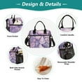 thumbnail image 3 of Ckdifva Seashells Stripes Cooler Bag Cooler Cooling Tote Lunch Bag Lunch Box Front Pocket with Shoulder Strap, 3 of 6