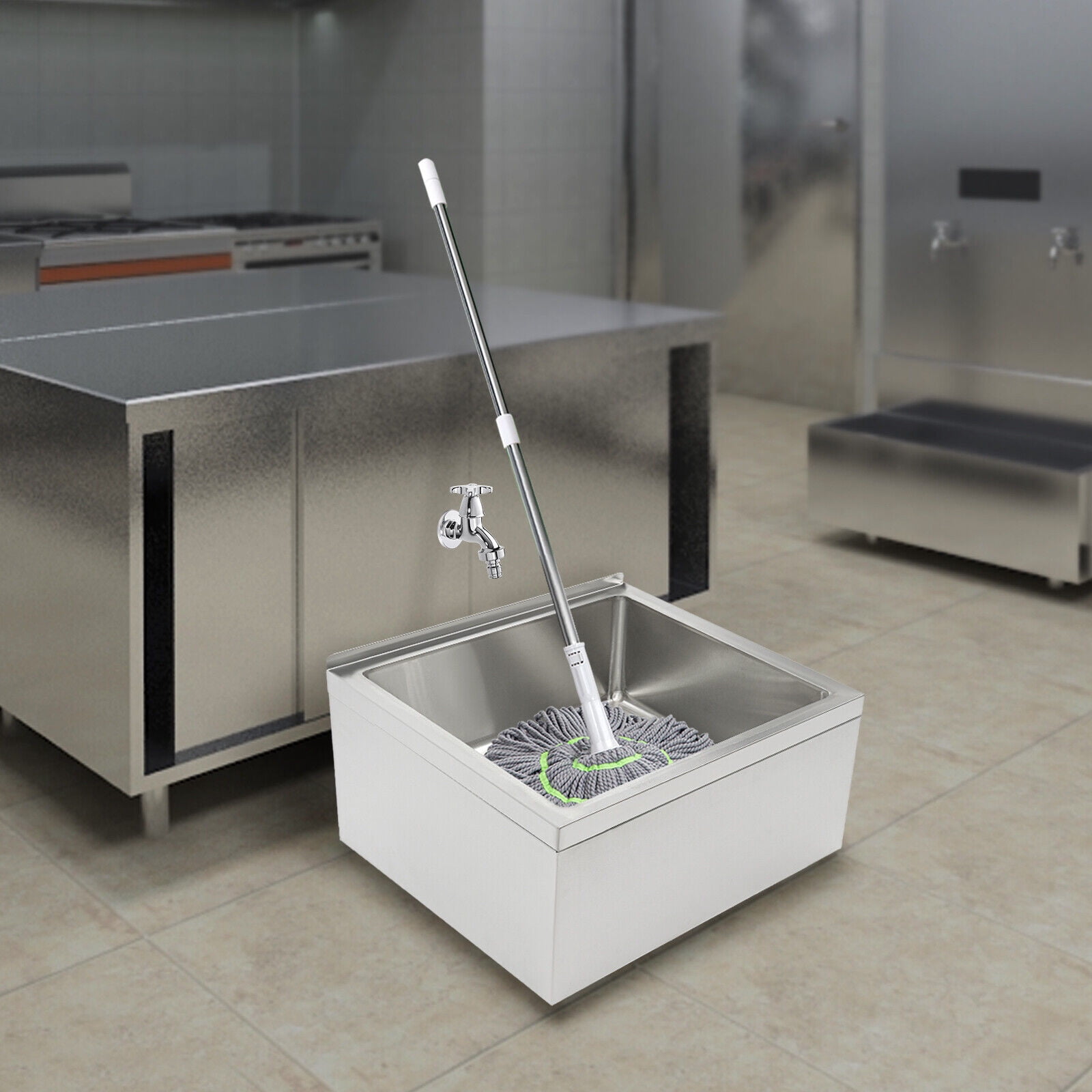 Free Standing Utility Sink Single Bowl Commercial Sink Restaurant Kitchen Sink