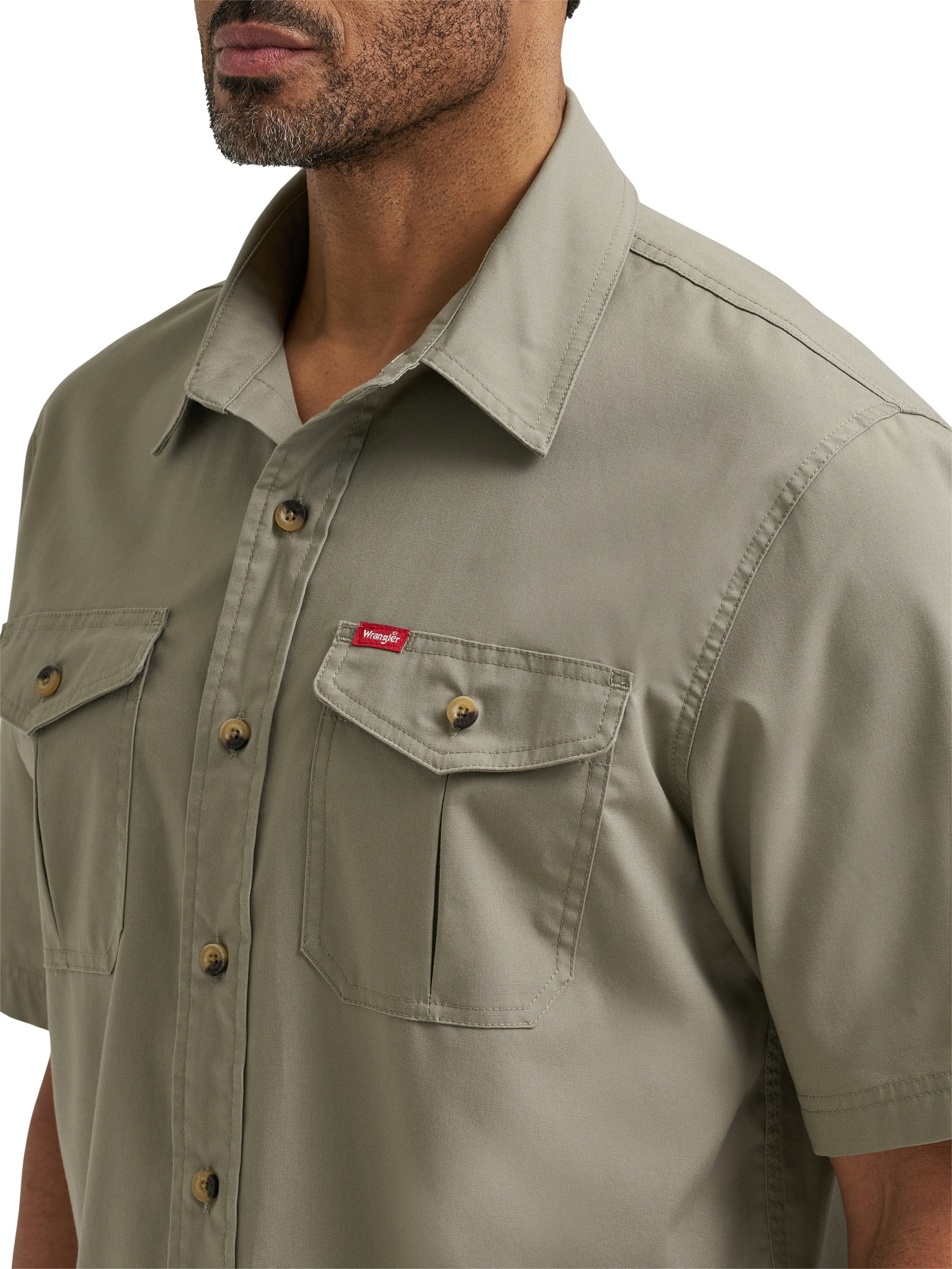 Wrangler® Men's Relaxed Stretch Short Sleeve Shirt, Sizes S-5XL