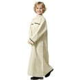 thumbnail image 6 of Gelikeya Robe for Boys Muslim Long Sleeve Thobe Abaya Arab Kaftan Zipper Arabic Dubai Dress With Pockets Beige, 7-8 Years, 6 of 6
