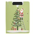 thumbnail image 2 of A4 Double Clip File Folder 18.9x12.6in Clipboards Foldable Binder Holds 80 Sheets Project Folder for Office, Home Santa Claus Hanging Decorations, 2 of 9