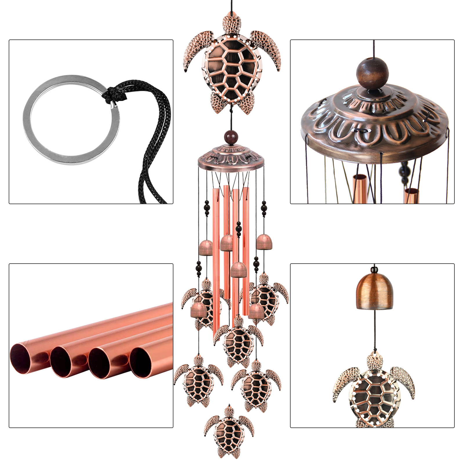 EEEkit Turtle Wind Chimes 33 Inch Retro photo 6