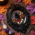 thumbnail image 5 of Werulen Halloween Photography Black Mini Photo Frame, Vintage Baroque Relief Empty Frame Prop, Spooky Display Background for Parties, Decorative Ornate Photo Frame, Gothic Style Picture Frame, 5 of 6