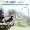 thumbnail image 6 of ZENMELE Bird Bath Heater 70W Heated Bird Bath Heaters For Outdoors In Winter Thermostatic Control Heated Birdbath Water Heater For Winter Outdoors Bird Bath Deicer For Bird Chicken, 6 of 9