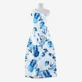 thumbnail image 2 of Zelouf Blissout Tonal Floral Shantung  , Sewing, DIY, Crafts Fabric by the Yard, Atlantic Combo, 7 Yard, 2 of 2