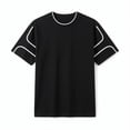 thumbnail image 6 of Qiyinn Men's Line Casual T-shirt For Summer Men Top, 6 of 6