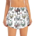 thumbnail image 2 of KLL Cute French Bulldog Pattern Shorts Women,Athletic Shorts High Waisted Running Shorts Pocket Sporty Short Gym Elastic Workout Shorts-XX-Large, 2 of 7