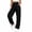 Black#womens joggers lightweight quick dry, variant on Women's Rib Cuff Jogger Jeans Elastic Waist Drawstring Bow Tie Lightweight Baggy Straight Denim Pants Casual Trousers Blue,XXL
