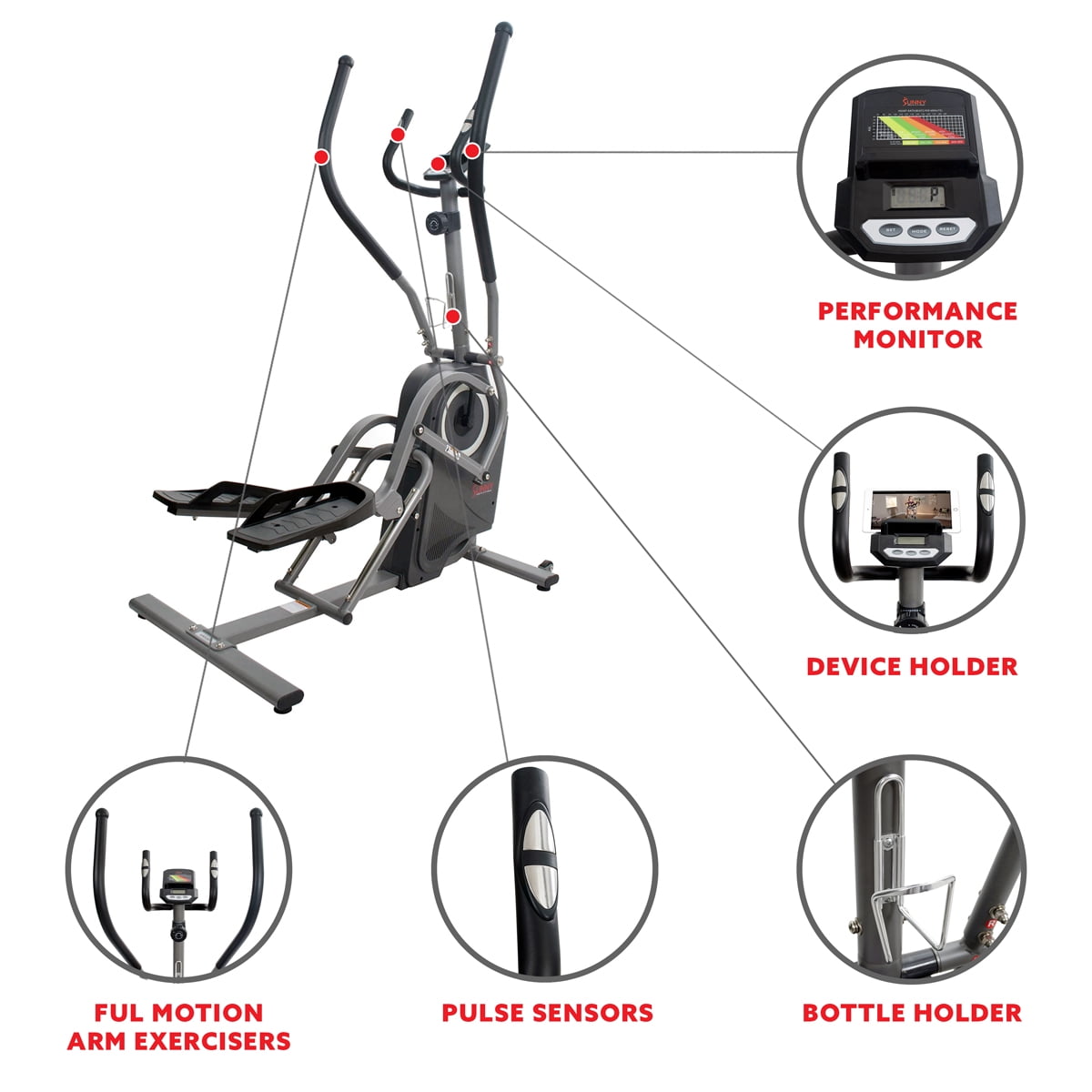 Sunny Health Fitness Brandclub Sunny Health Fitness Pro Cardio Climber SF E3914