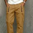 thumbnail image 6 of fatyb Men's Casual Pants Elastic Waistband Work Trousers Lightweight Hiking Pants with Zipper Pockets, 6 of 7