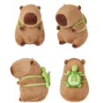 thumbnail image 2 of Lindo juguete de peluche de capibara para niños, animales de peluche, mochila de tortuga, kapibala, muñeca suave, cumpleaños, regalo de Navidad, 2 of 4